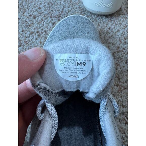 ALL BIRDS Mens sneakers shoes, size mens 9, Merino Wool shoes - Picture 10 of 10